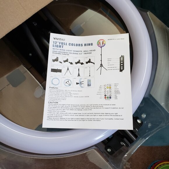 Vivitar Professional 12" Selfie Ring Light Kit with Selfie Remote - Picture 6 of 6